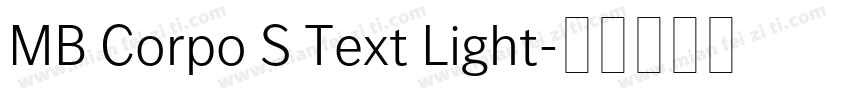 MB Corpo S Text Light字体转换